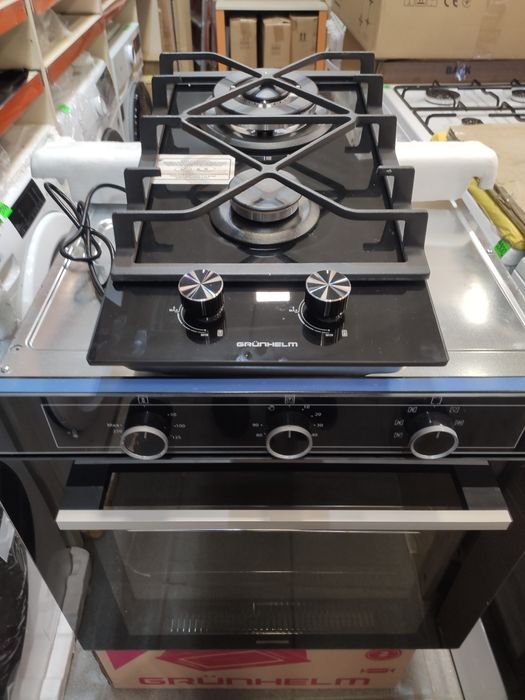 Комплект номер 22 газовая поверхность+духовой шкаф  Турция Черный