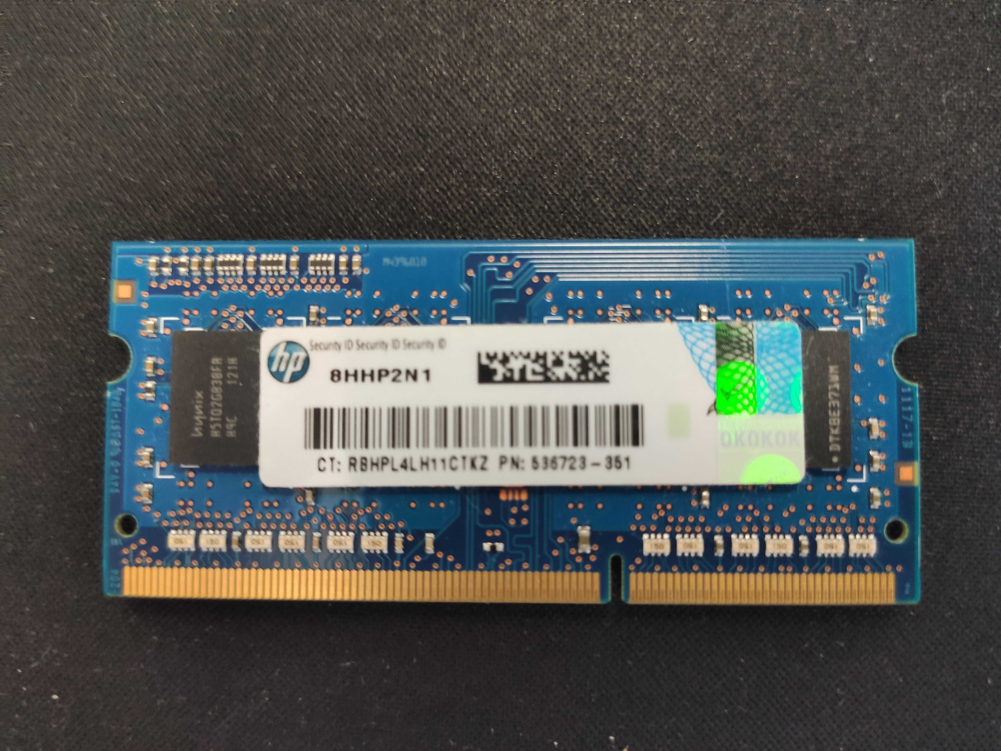 Memória Hynix 2GB 1Rx8 PC3-10600S-9-10-B1