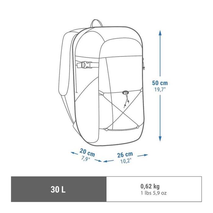 Quechua Arpenaz NH рюкзак в походи/місто, 30л,краща вентиляція 10років