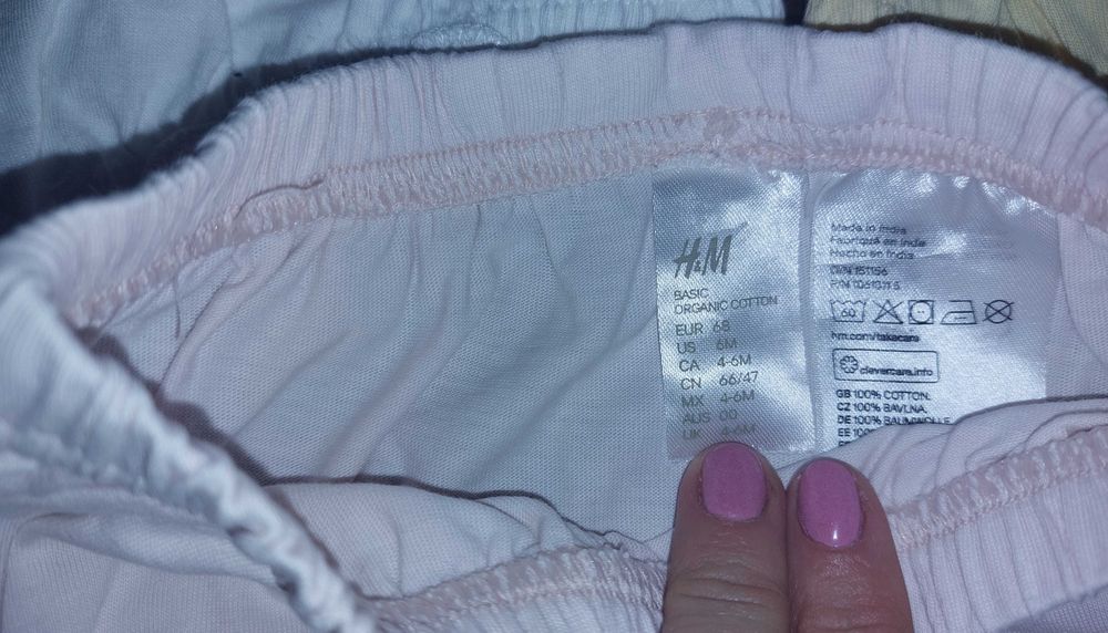 H&M, Bawełniane bufiaste majtasy/spodenki, 5-pak,rozmiar 68