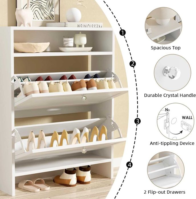 Nowa szafka na buty / uchylna / schowek / półka / 24x80x108cm / W109!