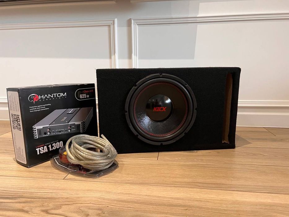 Потужний Автомобільний сабвуфер Kicx GT12m 1000ват