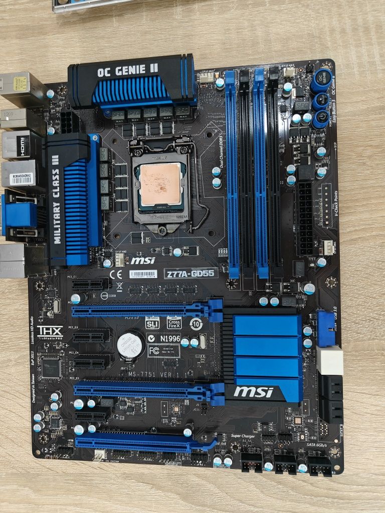 Płyta główna z procesorem MSI Z77A-GD55 + Intel Core i7 3770k Macho