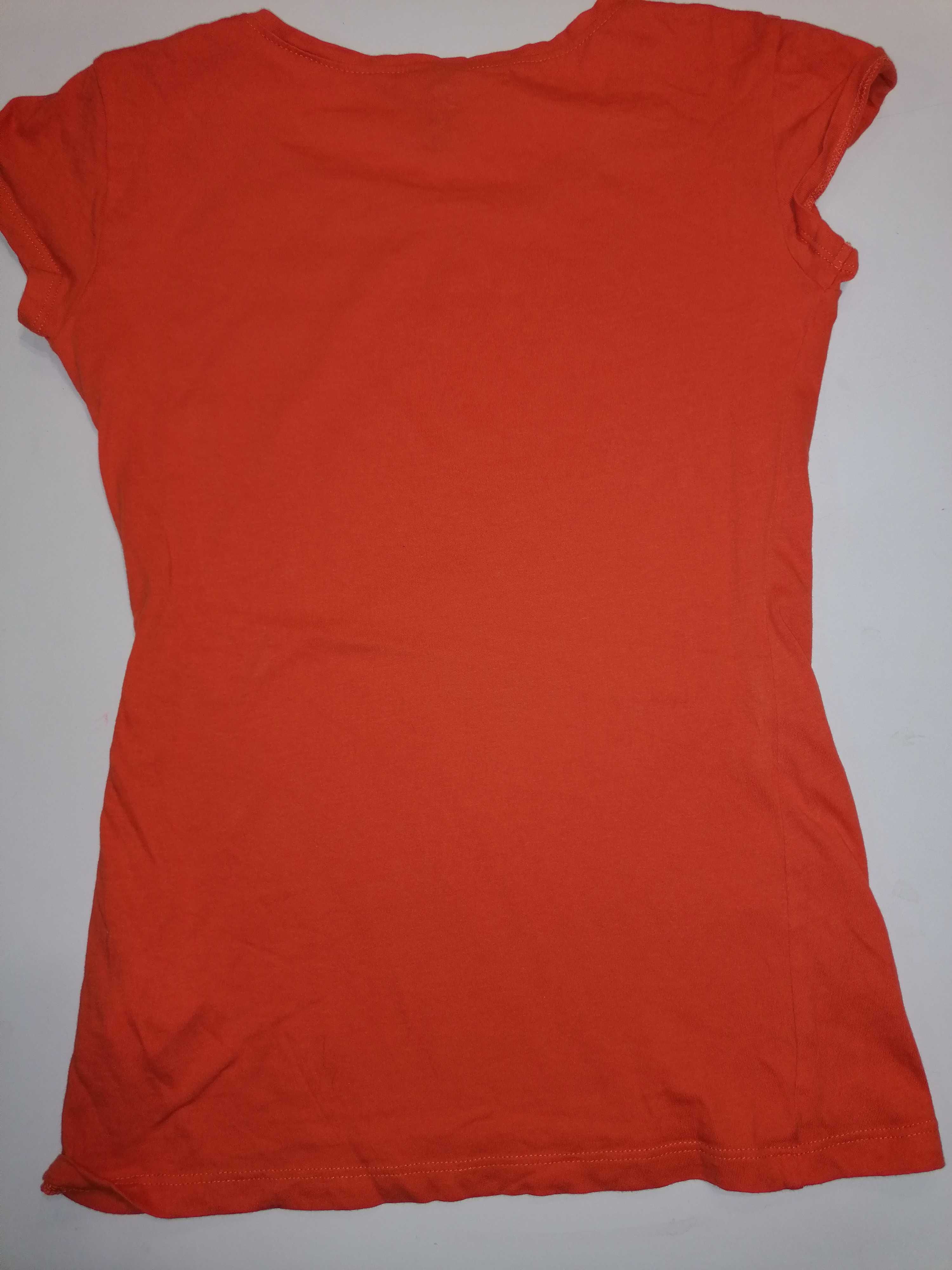 Pomarańczowa bluzka T-shirt, koszulka 36, S