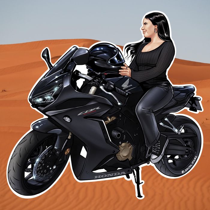 Caricatura Moto Arte Digital