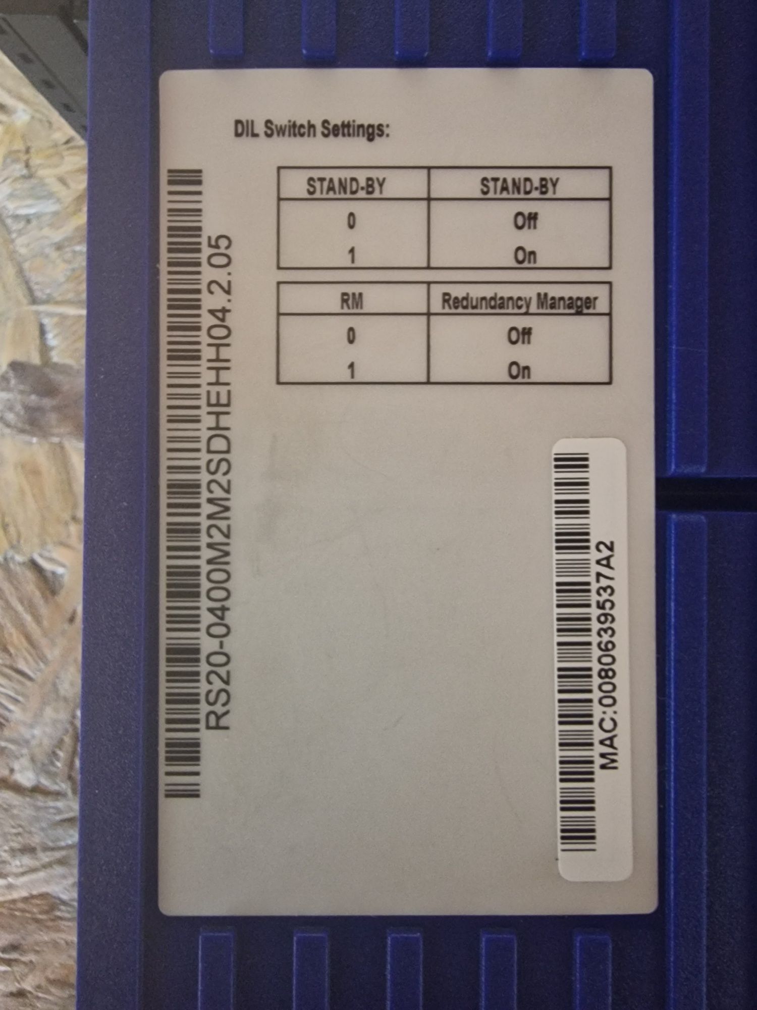 Hirschmann RS20-0400M2M2SDAE Przełącznik Ethernet, 2xRJ45 i 2xSC MM