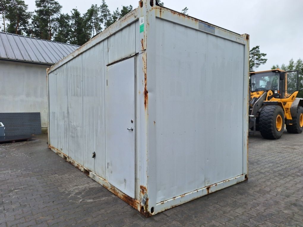 Kontener biurowy modułowy budowlany Containex 3 sciany 6x2.5m
