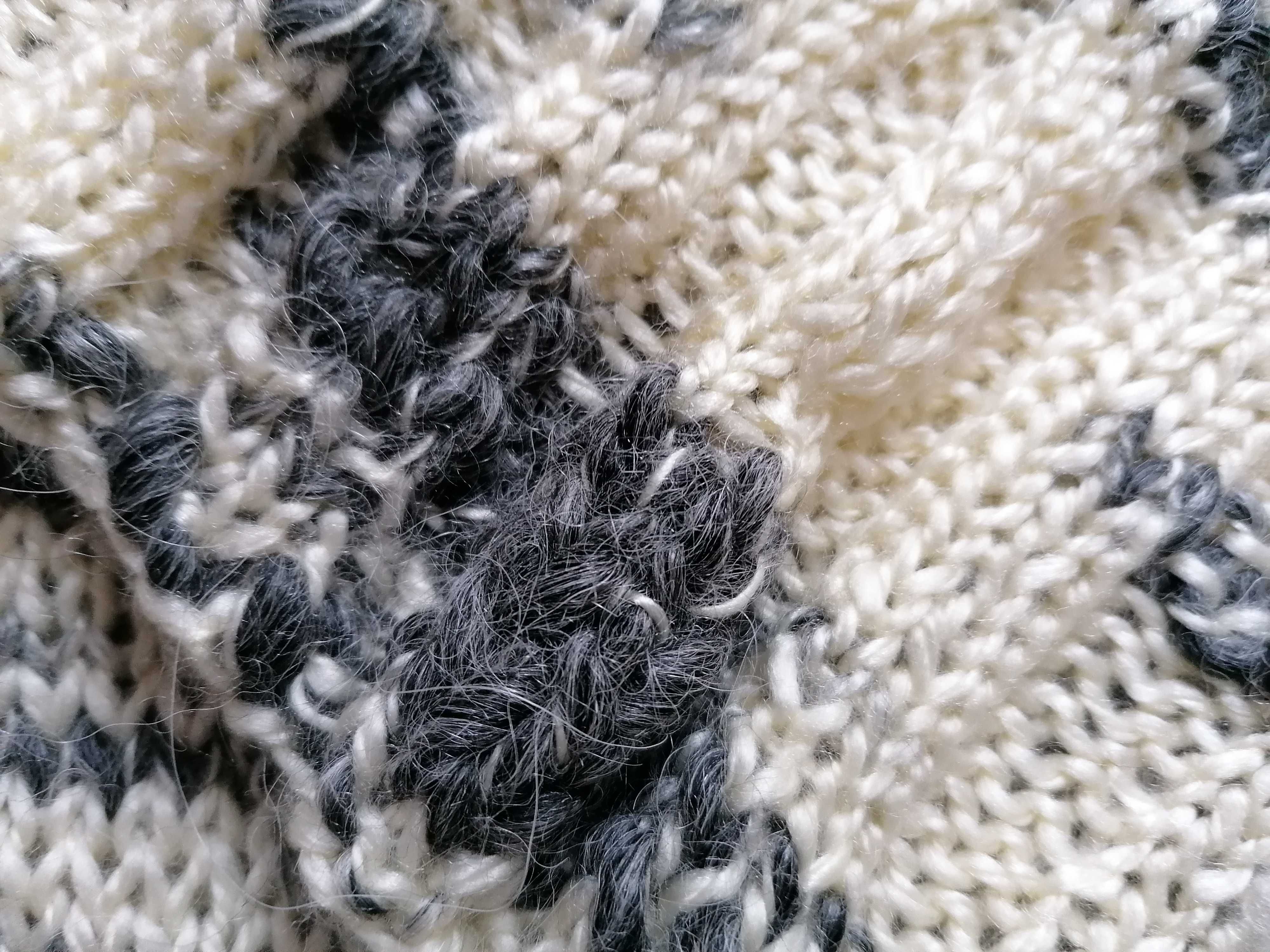 Sweter r. 42-44, XL - XXL wełna hand made