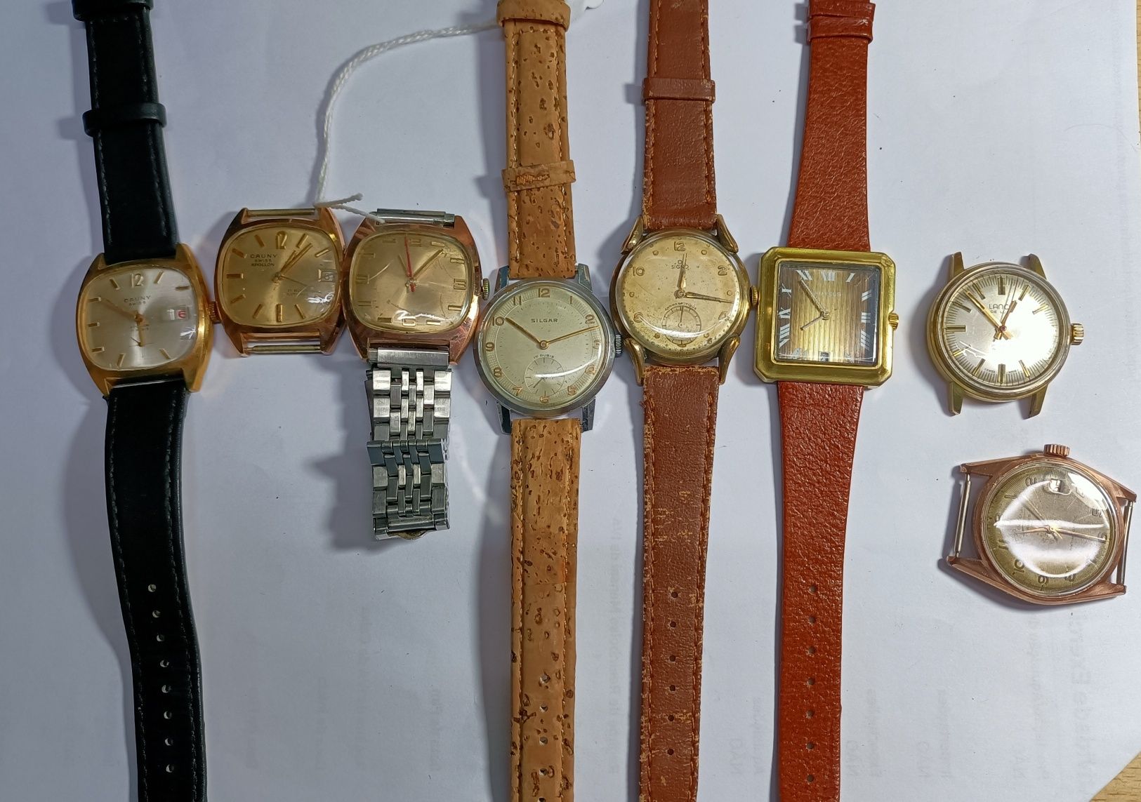 Relógios de pulso de corda antigos vintage de homem e senhora