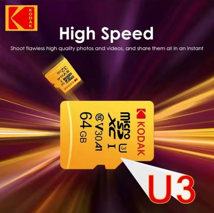 Оригінальні карти пам'яті Kodak microSD 32Gb 64Gb 128Gb 256Gb
