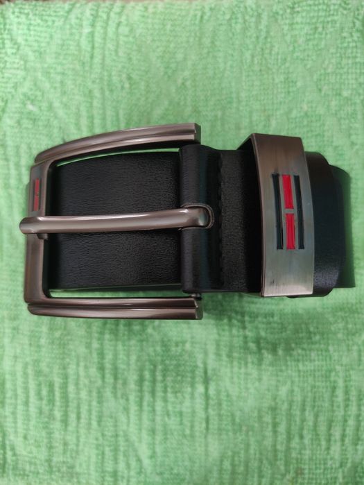 Ремінь шкіряний чоловічий 120см. Чорний кольор.