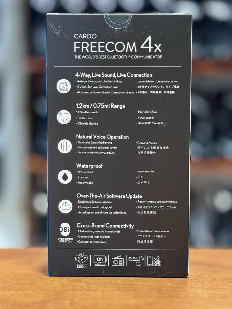 Interkom motocyklowy CARDO Freecom 4X single MONTAŻ DO KASKU GRATIS