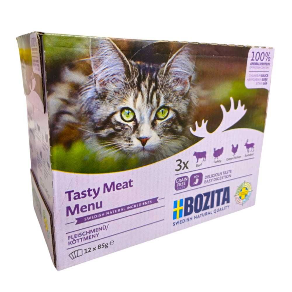 Karma dla kota pakiet 12x85g mix smaków wołowina renifer kurczak indyk