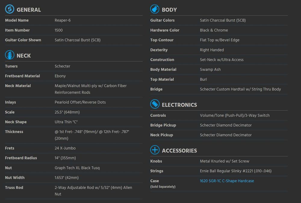 Schecter Reaper 6 + DiMarzio + Локовые колки