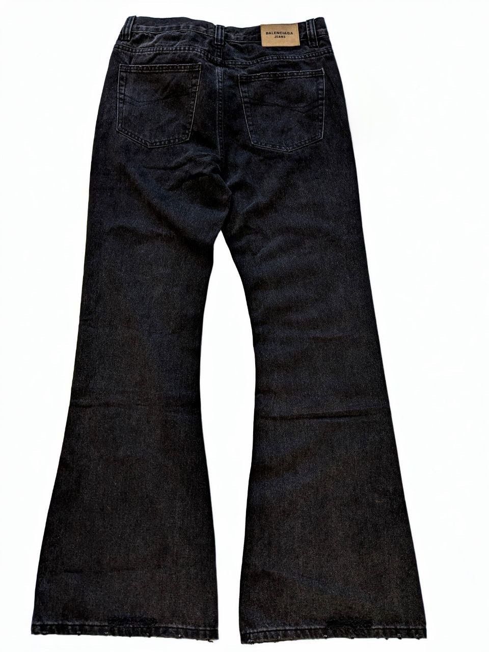 Штаны клеш Balenciaga faded washed lost tape flared denim джинсы