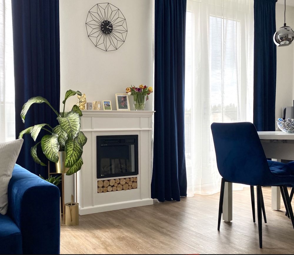 Flame kominek z drewna portal piecyk Aflamo boho loft