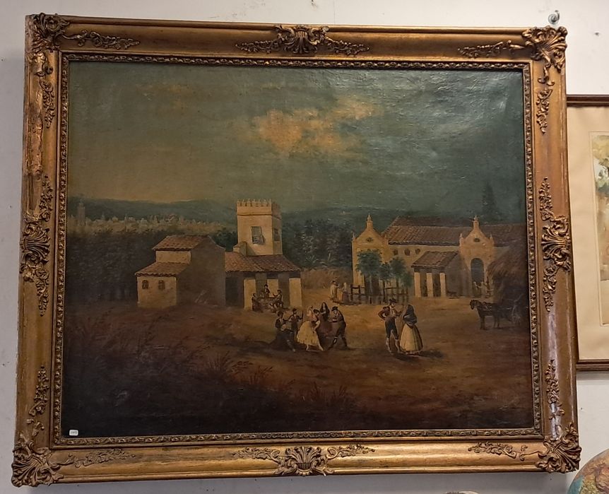 Quadro antigo a óleo