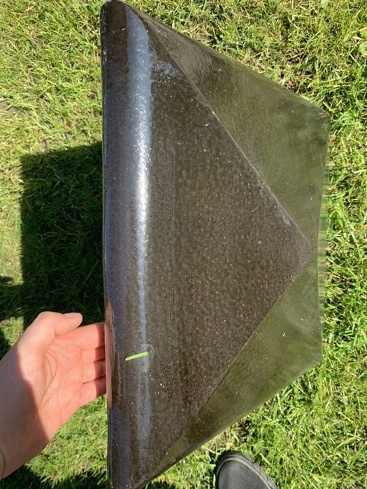 Daszek na słupek szkliwiony 440x440