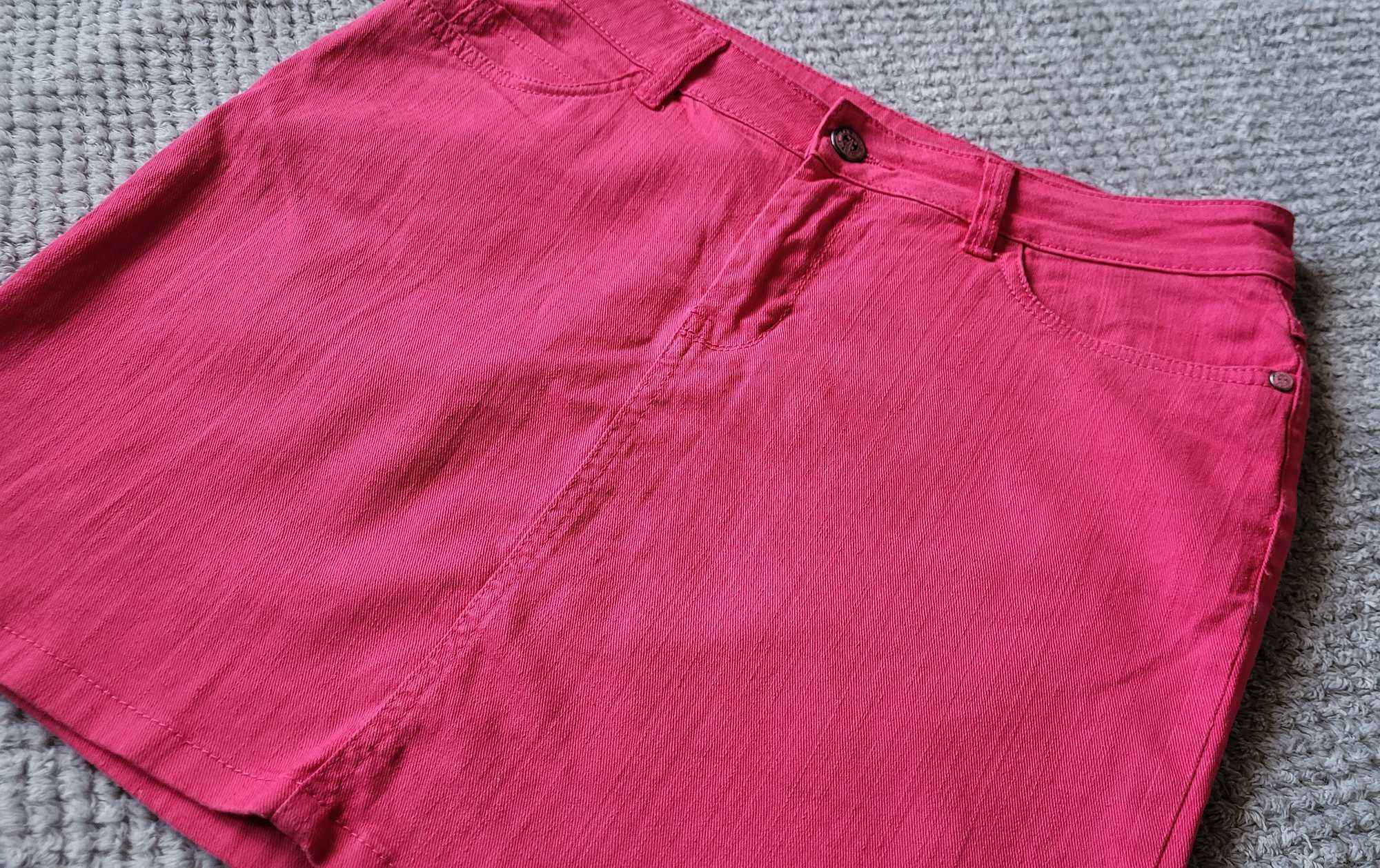 Jeansowa mini spódnica w kolorze fuksji, rozmiar L
