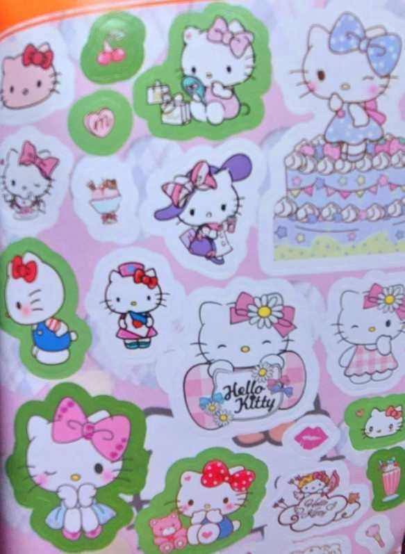 książeczka zestaw 450 naklejek Hello Kitty Sanrio Kawaii