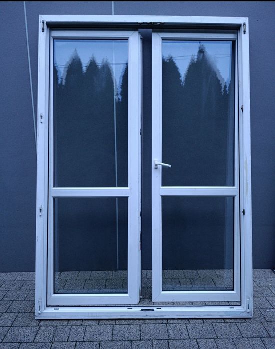 Drzwi / okno tarasowe PCV podwójne 162 na 230 cm