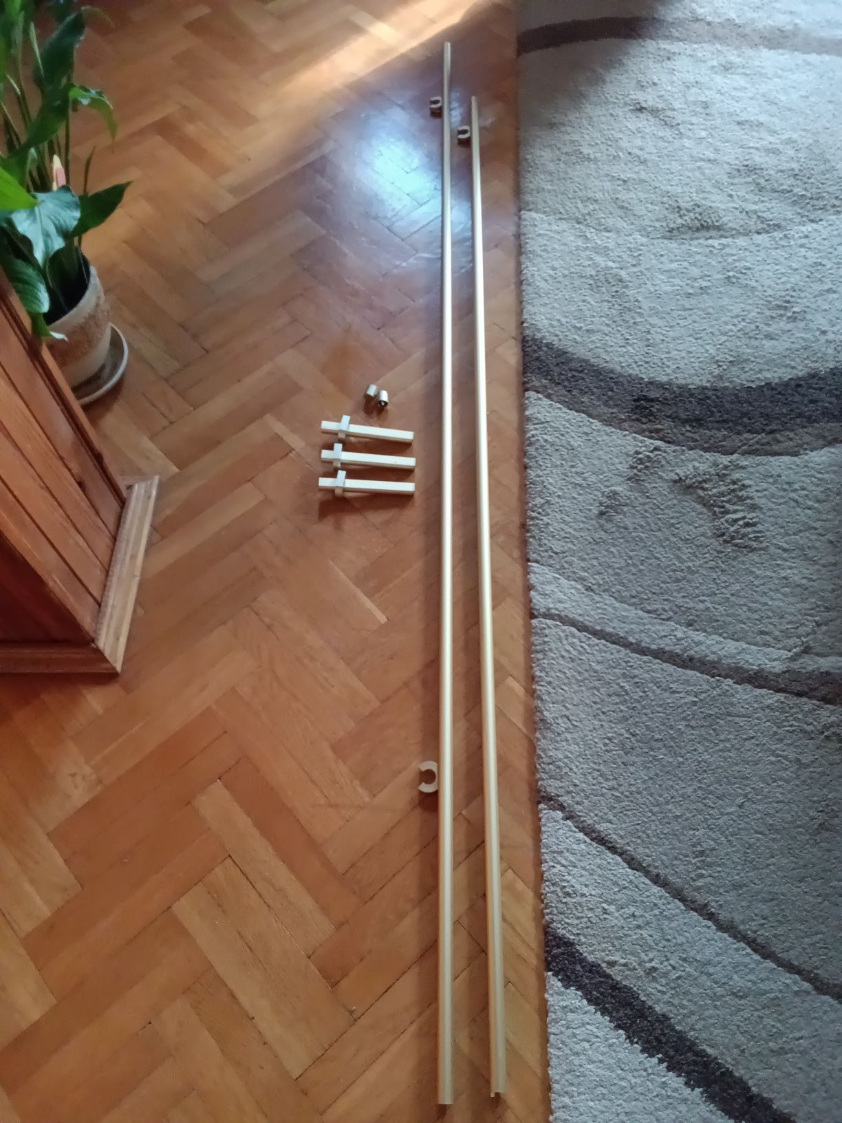 Karnisz kolor platyna satynowy 380 cm profil 1,9 cm minimalistyczny