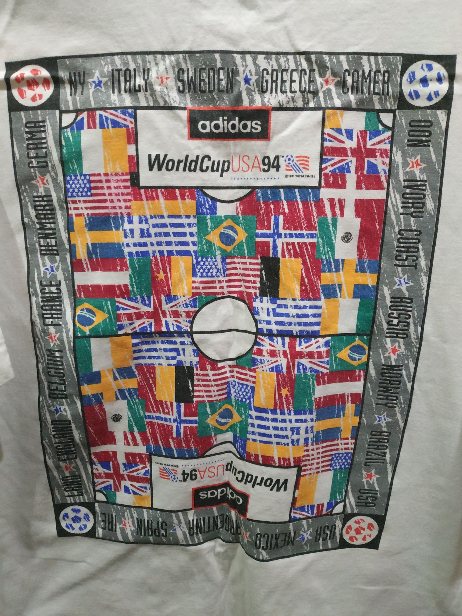 Мужская футболка adidas authentic 1994 world cup usa vintage