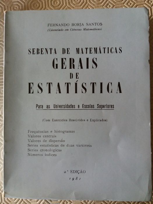 Livro Técnico - Matemáticas Gerais e Estatística