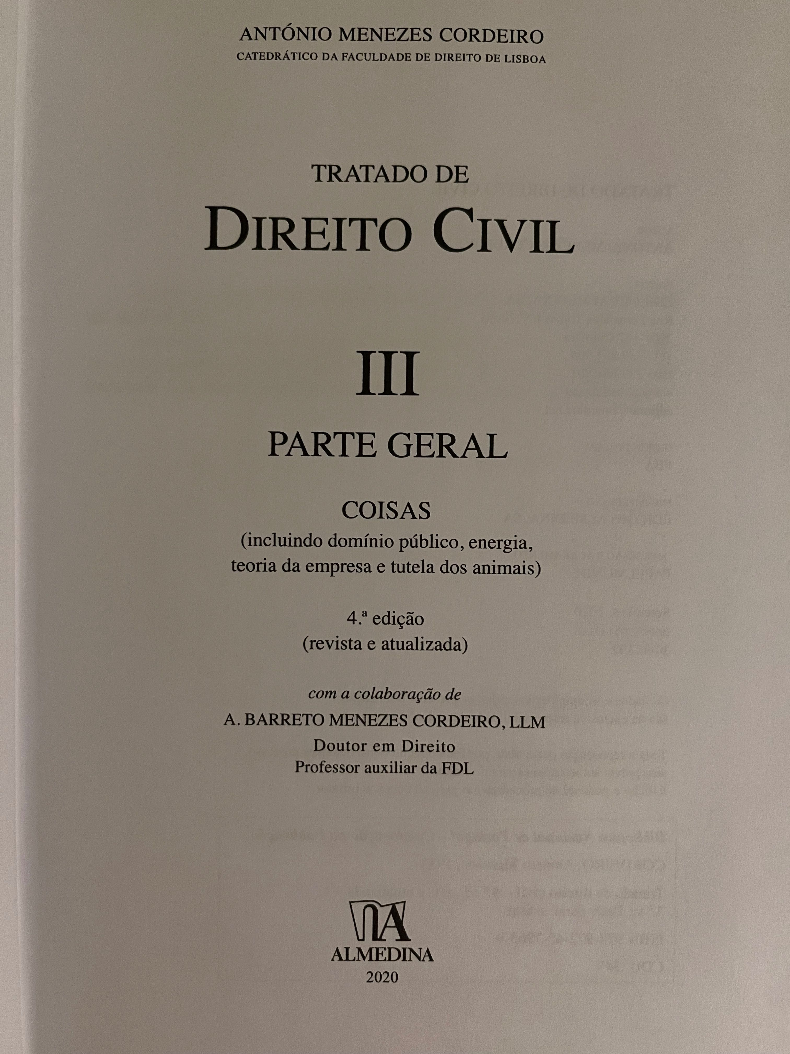 Tratado de Direito Civil III Menezes Cordeiro
