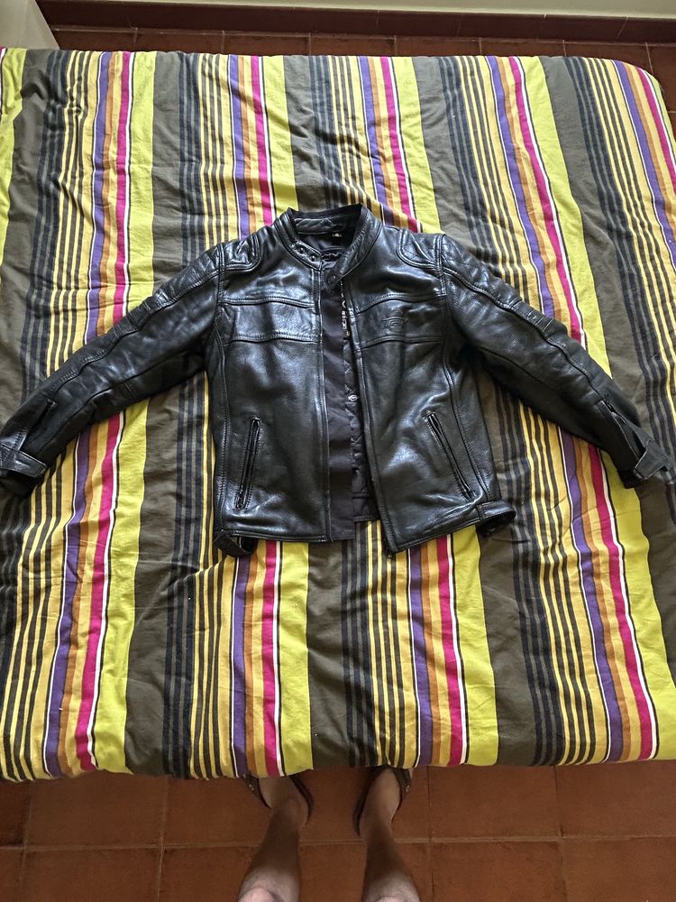 Casaco motard cabedal/couro