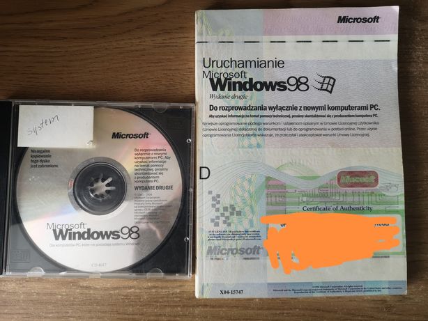 Windows 98 płyta plus instrukcja