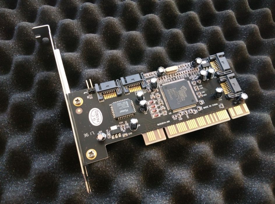 Контроллер PCI на SATA 4 канала, можно использовать как RAID (Новый)