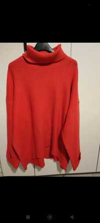 Sweter golf w malinowym kolorze roz xl Oasis