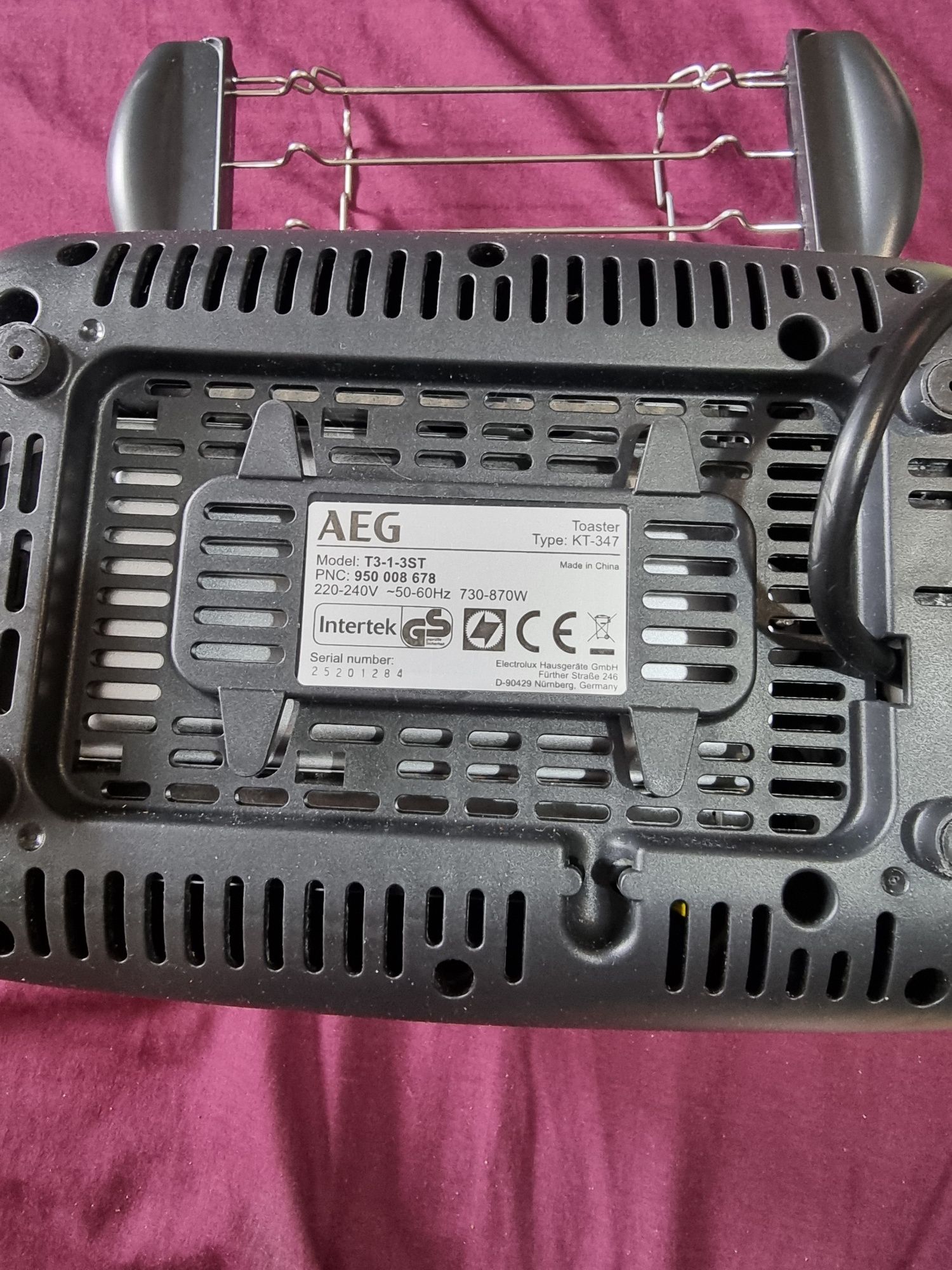 Toster opiekacz do kanapek AEG T3-1-3ST