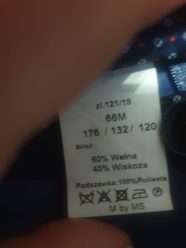 Garnitur męski duży rozmiar 66