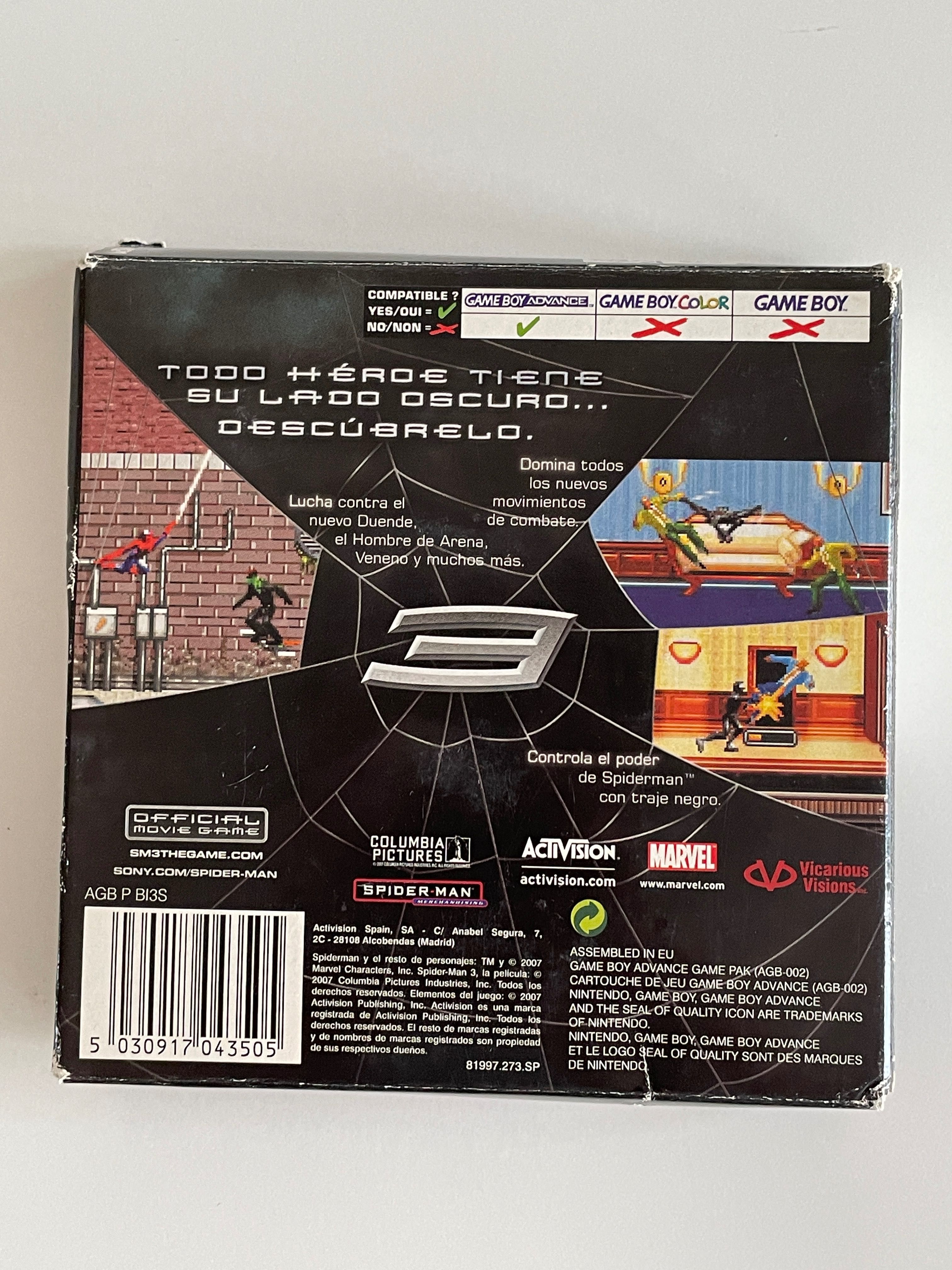 Gra GBA – Spiderman 3 // Gameboy Advance