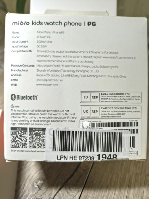 Дитячий годинник Mibro Watch Phone P6 Grey