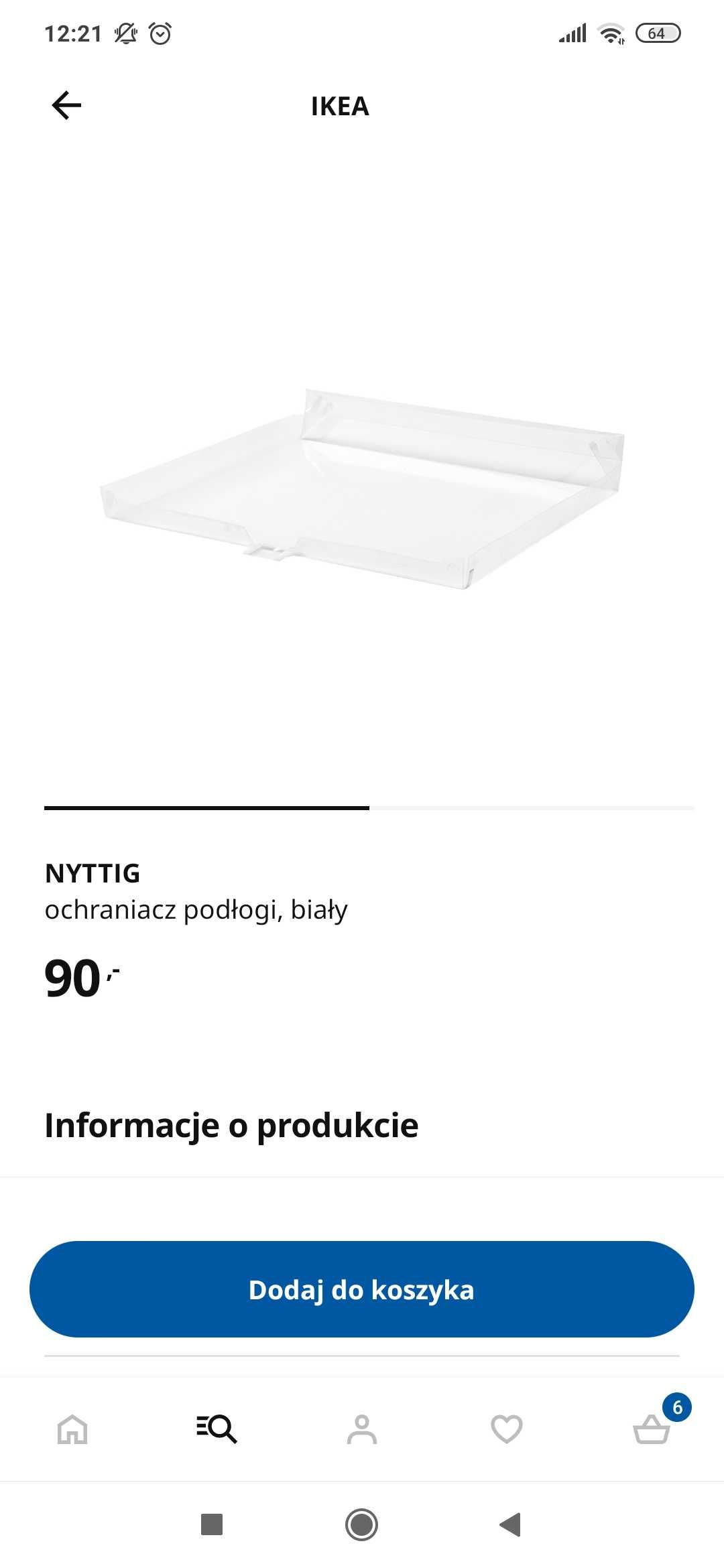 Ochraniacz podłogi Nyttig IKEA