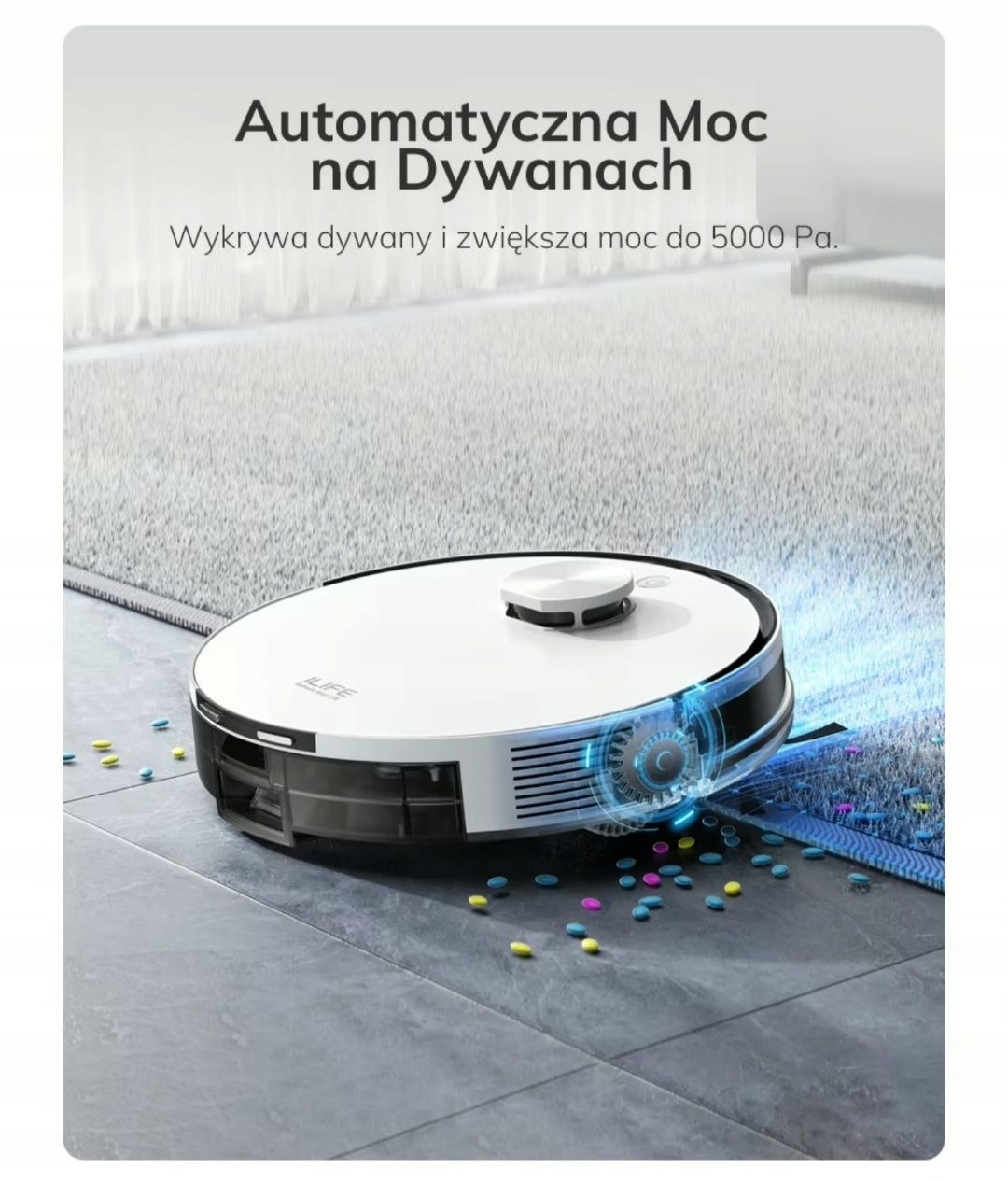 ILife a30 pro Odkurzacz samojezdny ze stacją i funkcja mopowania
