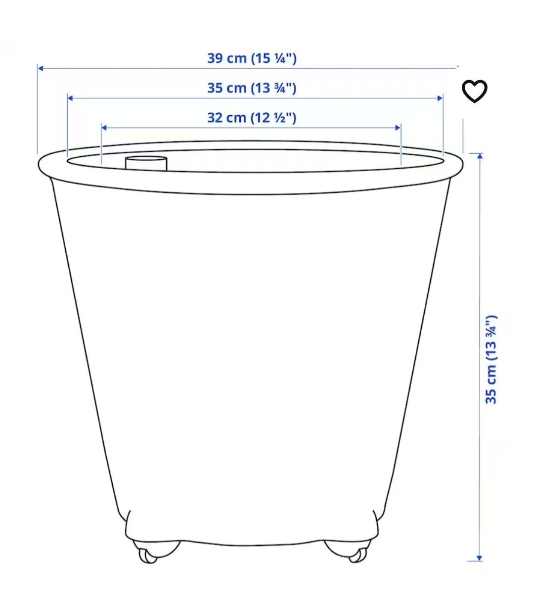 IKEA PS FEJÖ Vaso c/rega automática, preto, 32 cm