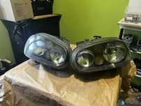 Lampy Przód Komplet Volkswagen Golf 4 IV Ciemne Czarne SPORT TUNING