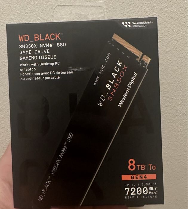 nowy dysk SSD WD Black SN850X 8TB (bez radiatora)