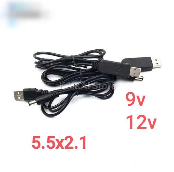 12V та 9V Перехідний кабель USB to DC 5.5 × 2.1 кабель для роутера