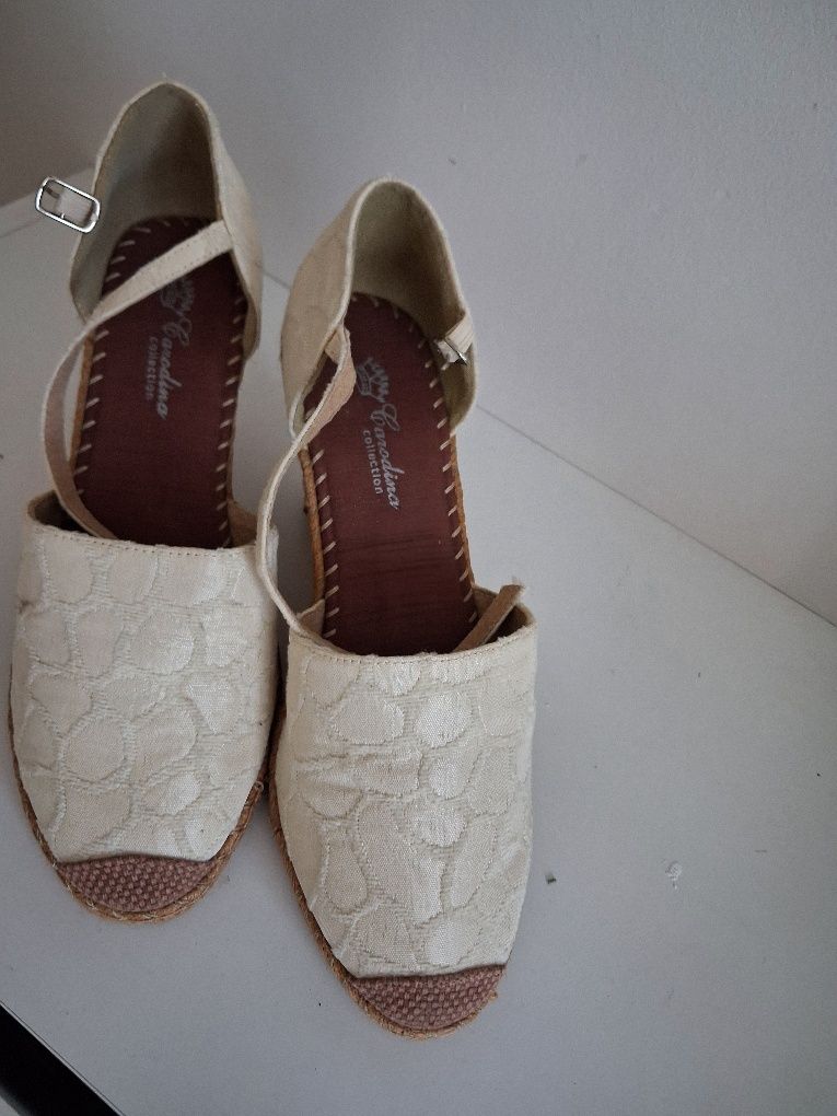 Buty letnie espadryle na koturnie stabilne r 37