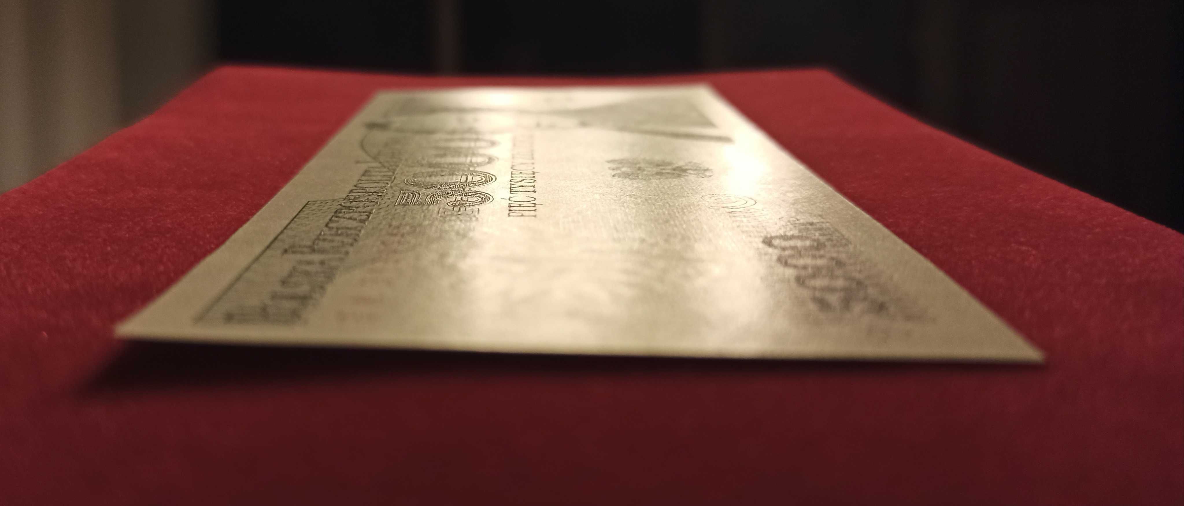Banknot PRL 5000 zł 1982 r. UNC seria AW