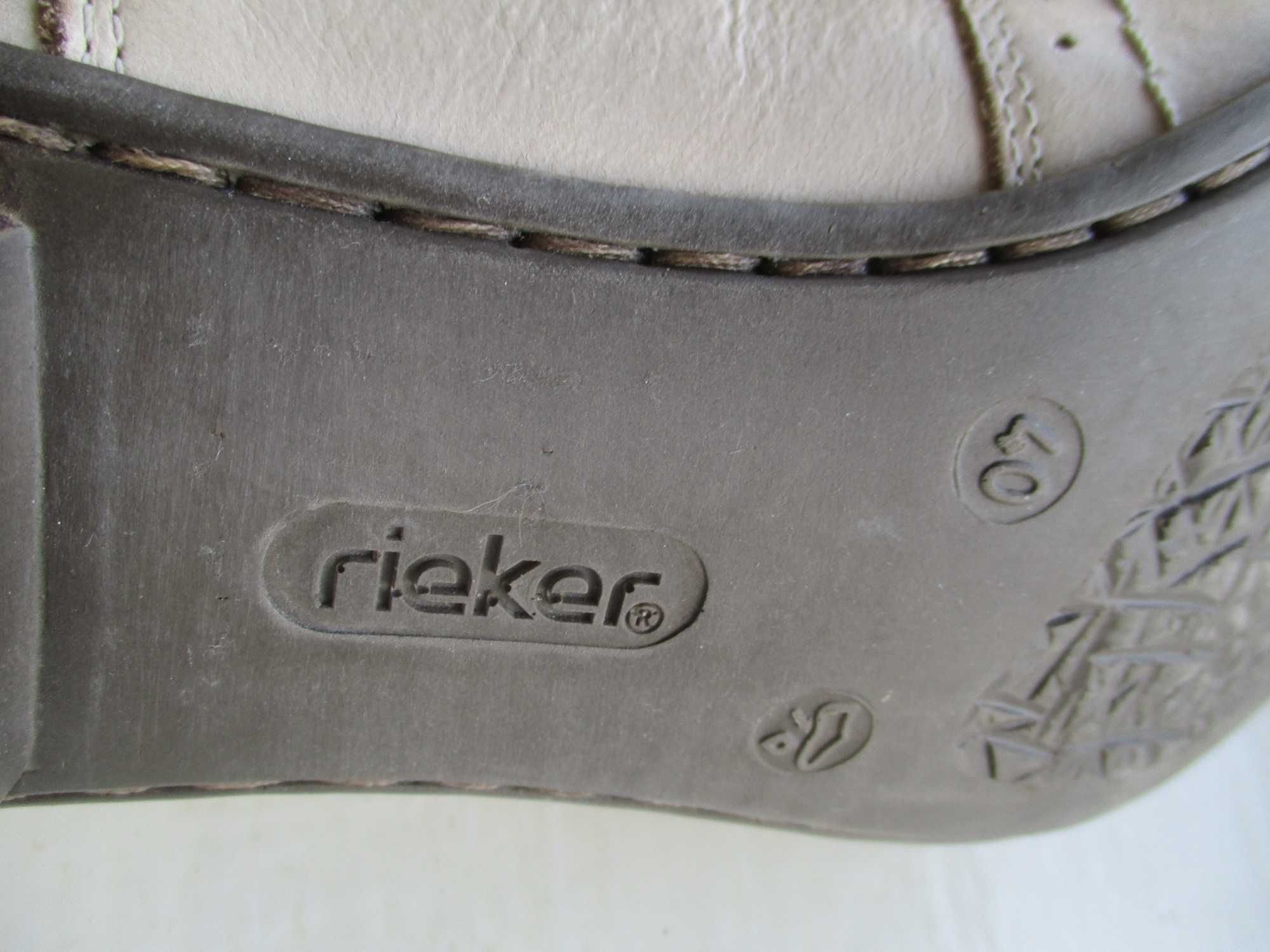 Летние кожаные туфельки Рикер с открытой пяточкой