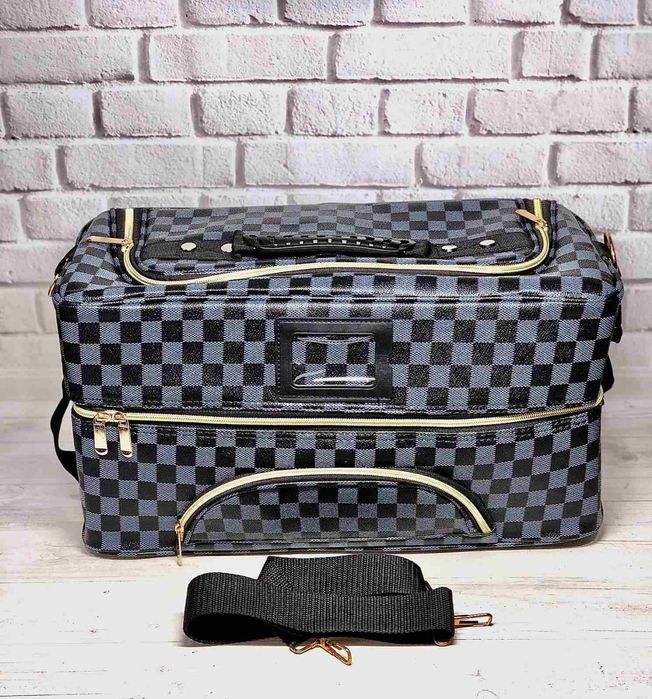 Бьюти- кейс, сумка мастера для косметики с раздвижными полочками кожза