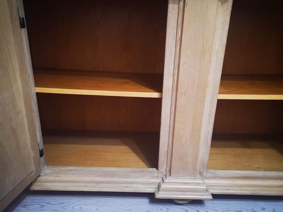 Komoda szafa witryna podswietlana kredens dąb rustykalny