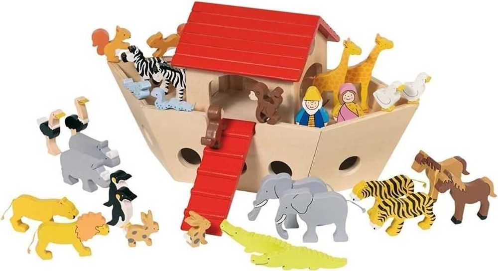 Arka Noego: 31 x 14 x 16,5 cm, drewno