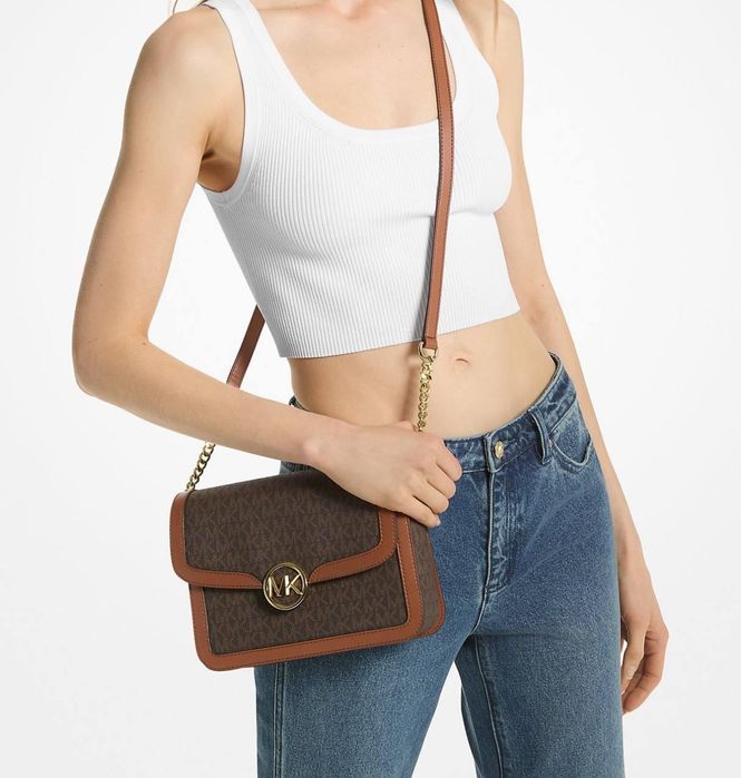 Оригінальна сумка Michael Kors Leida Medium Signature Logo